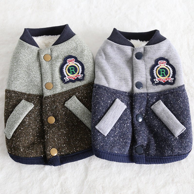 Baseball coat pet two-legged clothes | Luxury Home Accessories | Heulog Glow