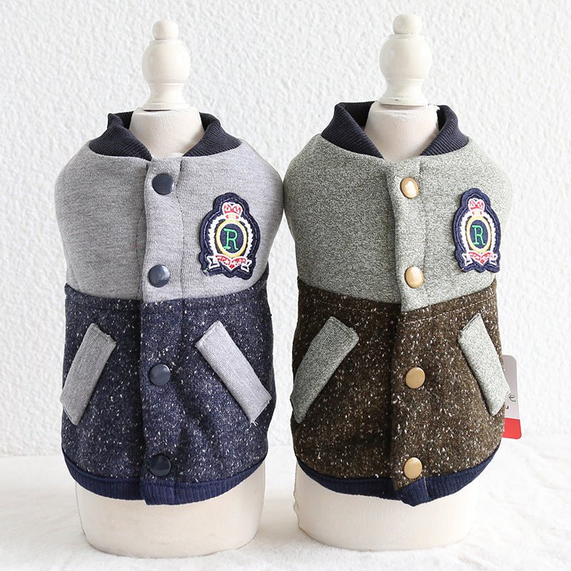 Baseball coat pet two-legged clothes | Luxury Home Accessories | Heulog Glow