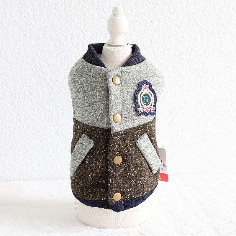 Baseball coat pet two-legged clothes | Luxury Home Accessories | Heulog Glow