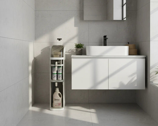 Bathroom Narrow Gap Storage Shelf Floor Cabinet | Luxury Home Accessories | Heulog Glow