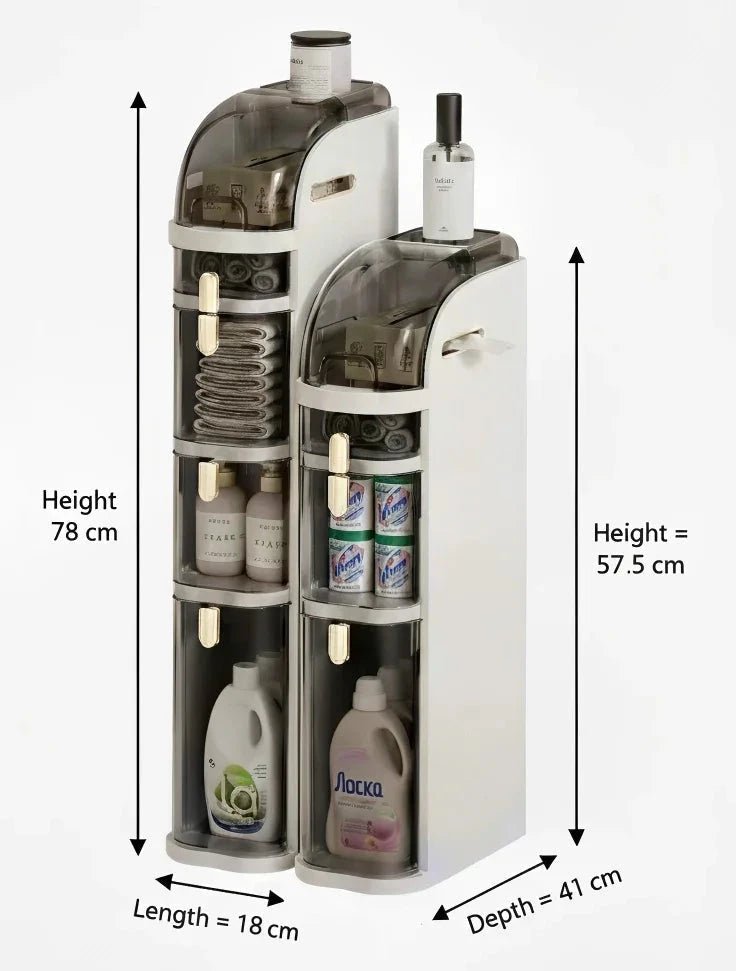 Bathroom Narrow Gap Storage Shelf Floor Cabinet | Luxury Home Accessories | Heulog Glow