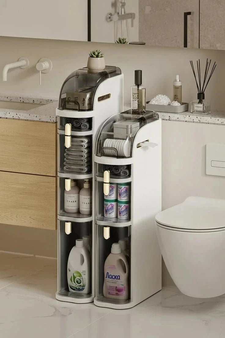 Bathroom Narrow Gap Storage Shelf Floor Cabinet | Luxury Home Accessories | Heulog Glow