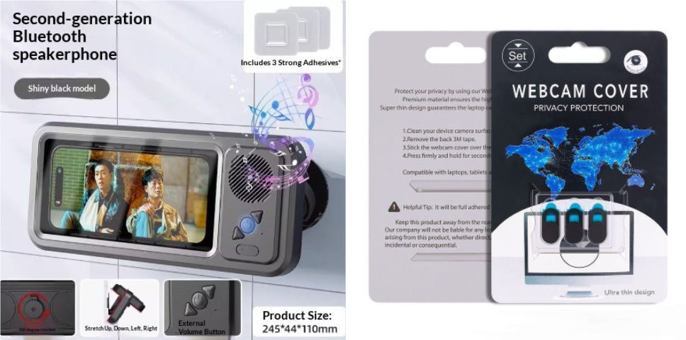 Bathroom Waterproof Mobile Phone Box Bluetooth Speaker Audio Bath TV Stand Mobile Phone Holder 360 Degree Rotation Touch Screen | Luxury Home Accessories | Heulog Glow