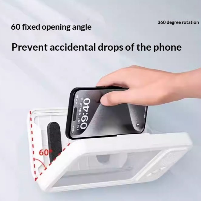 Bathroom Waterproof Mobile Phone Box Bluetooth Speaker Audio Bath TV Stand Mobile Phone Holder 360 Degree Rotation Touch Screen | Luxury Home Accessories | Heulog Glow