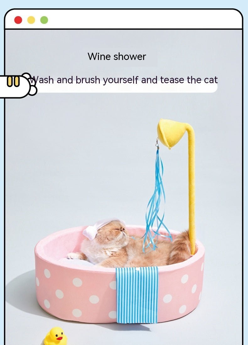 Bathtub Pet Bed Autumn And Winter Warm Nest Cat Dog Deep Sleeping Bed Cat Teaser Toy | Luxury Home Accessories | Heulog Glow