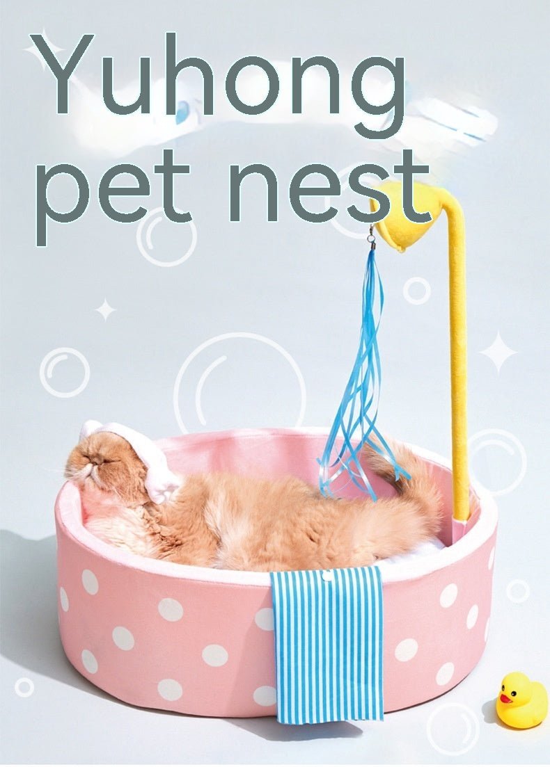 Bathtub Pet Bed Autumn And Winter Warm Nest Cat Dog Deep Sleeping Bed Cat Teaser Toy | Luxury Home Accessories | Heulog Glow
