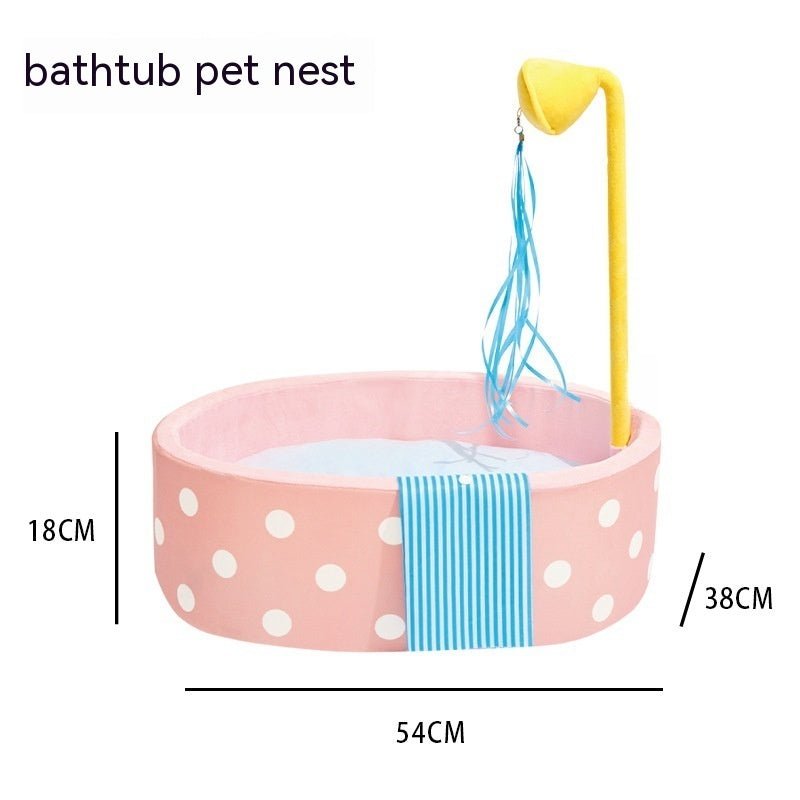 Bathtub Pet Bed Autumn And Winter Warm Nest Cat Dog Deep Sleeping Bed Cat Teaser Toy | Luxury Home Accessories | Heulog Glow
