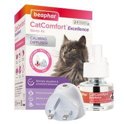 Beaphar CatComfort Excellence Calming Diffuser and Refill Starter Kit, 48ml | Luxury Home Accessories | Heulog Glow