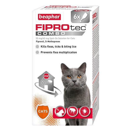 Beaphar FIPROtec COMBO Cat 6 pip x4 | Luxury Home Accessories | Heulog Glow