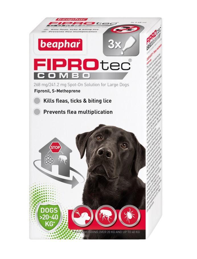 Beaphar FIPROtec COMBO Lrg Dog 3 pip x6 | Luxury Home Accessories | Heulog Glow