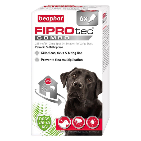 Beaphar FIPROtec COMBO Lrg Dog 6 pip x4 | Luxury Home Accessories | Heulog Glow
