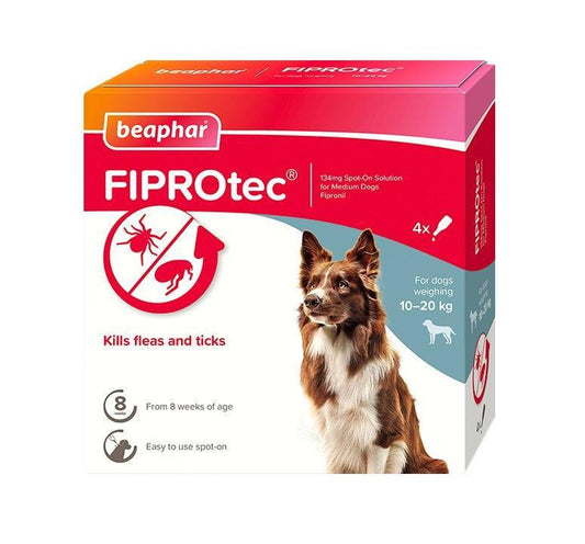 Beaphar FIPROtec Med Dog 4 pipette x6 | Luxury Home Accessories | Heulog Glow