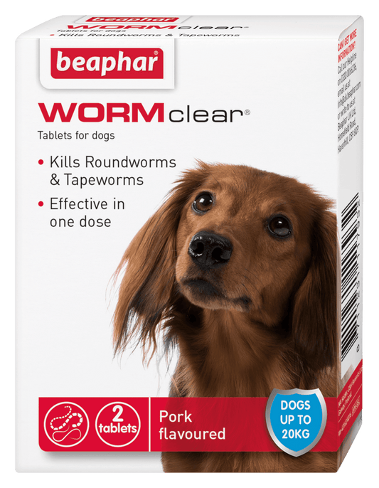 Beaphar WORMclear Dog to 20kg 2 tabs x6 | Luxury Home Accessories | Heulog Glow