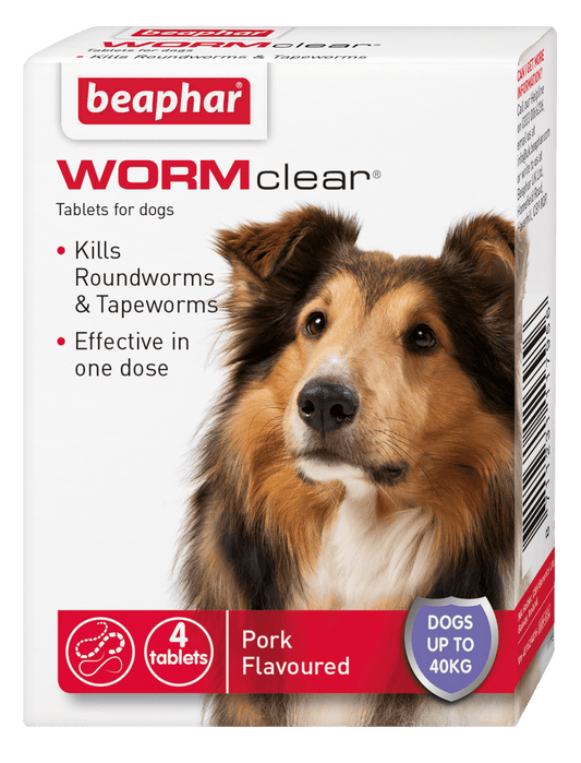 Beaphar WORMclear Dog to 40kg 4 tabs x6 | Luxury Home Accessories | Heulog Glow