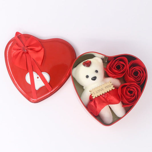 Bear Soap Flower Gift Box Valentine's Day Gift | Luxury Home Accessories | Heulog Glow