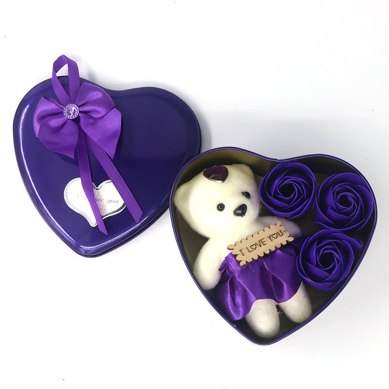 Bear Soap Flower Gift Box Valentine's Day Gift | Luxury Home Accessories | Heulog Glow