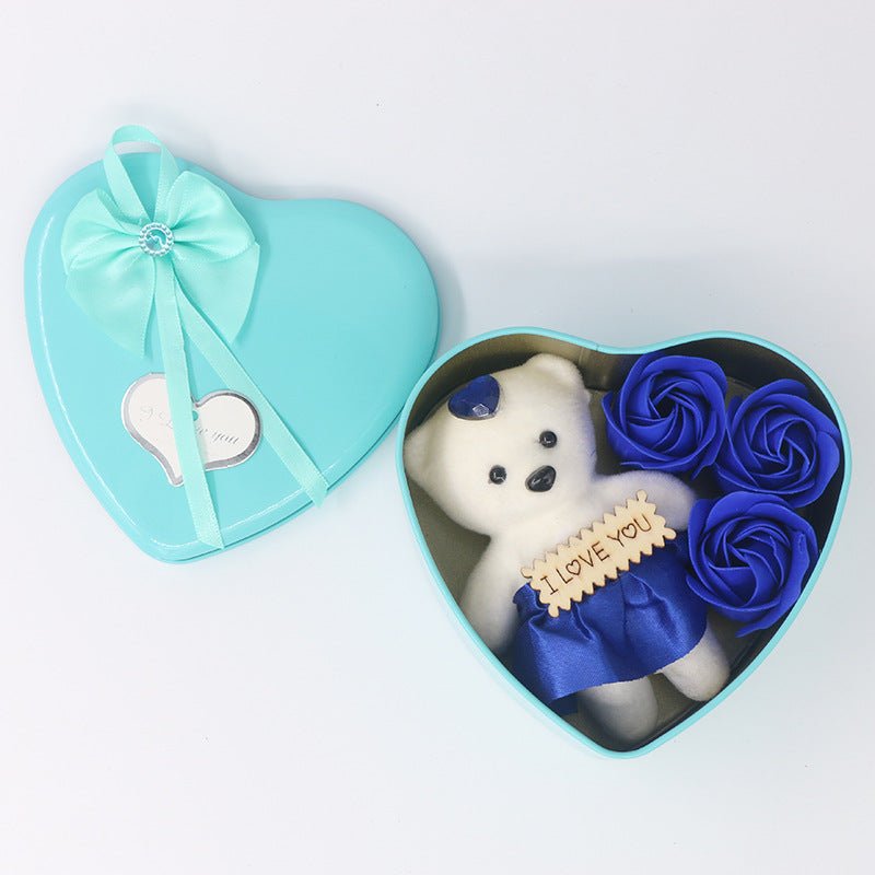 Bear Soap Flower Gift Box Valentine's Day Gift | Luxury Home Accessories | Heulog Glow