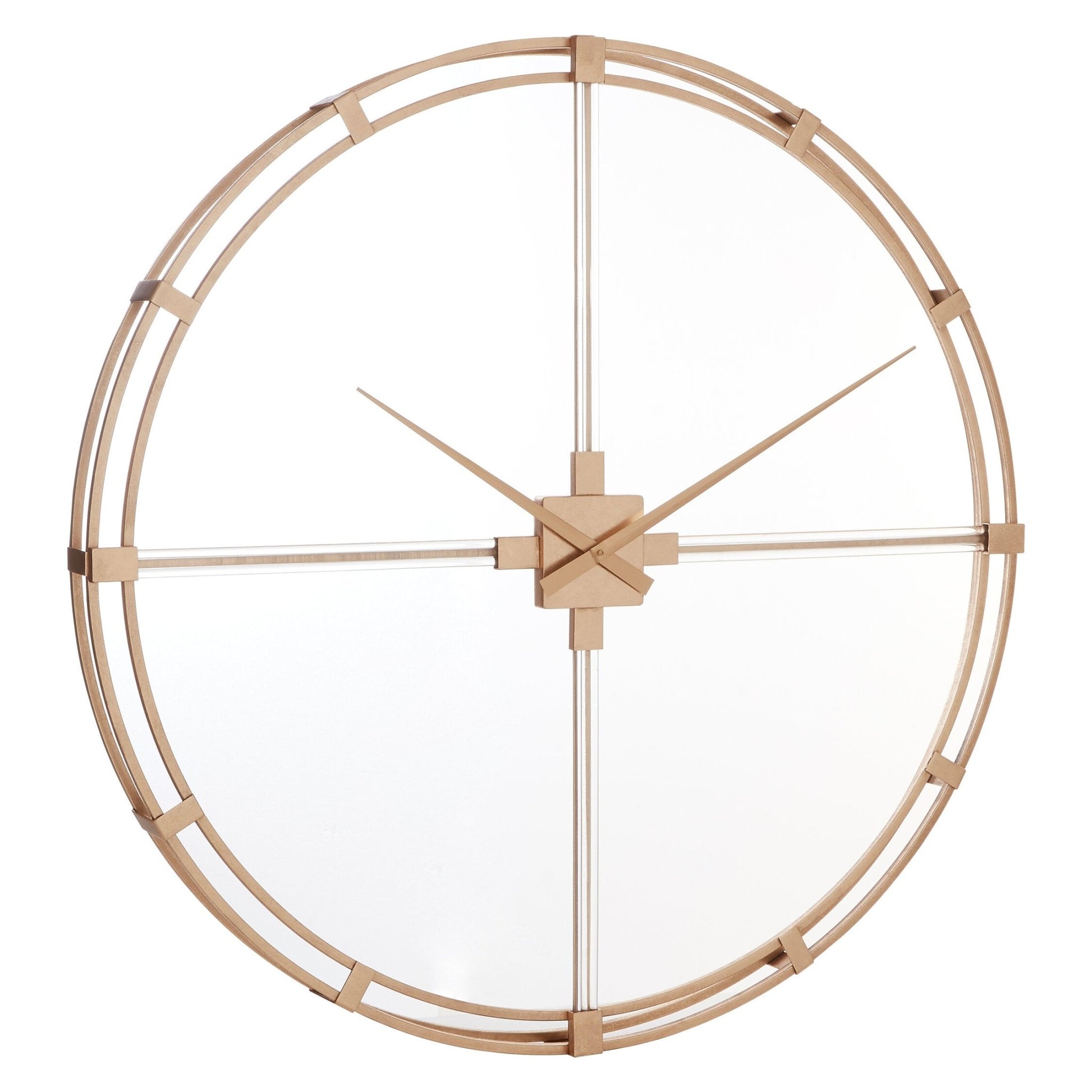 Beauly 110cm Dia Gold Finish Metal Wall Clock | Luxury Home Accessories | Heulog Glow