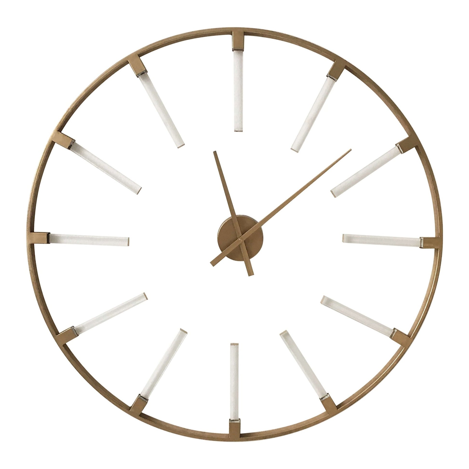 Beauly Gold Finish Round Wall Clock | Luxury Home Accessories | Heulog Glow