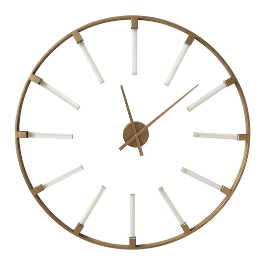 Beauly Gold Finish Round Wall Clock | Luxury Home Accessories | Heulog Glow