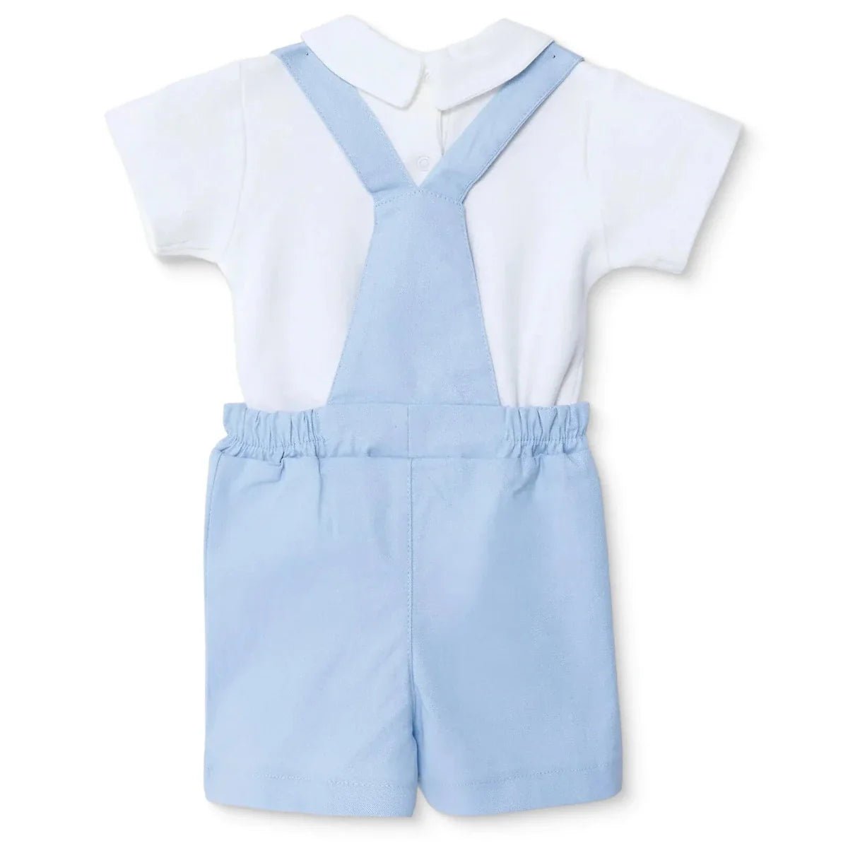 Bebetto Boys Short Dungarees & T-shirt Snap Fastening Little Boss Shirt Collar Short Length Short Sl - Blue | Luxury Home Accessories | Heulog Glow