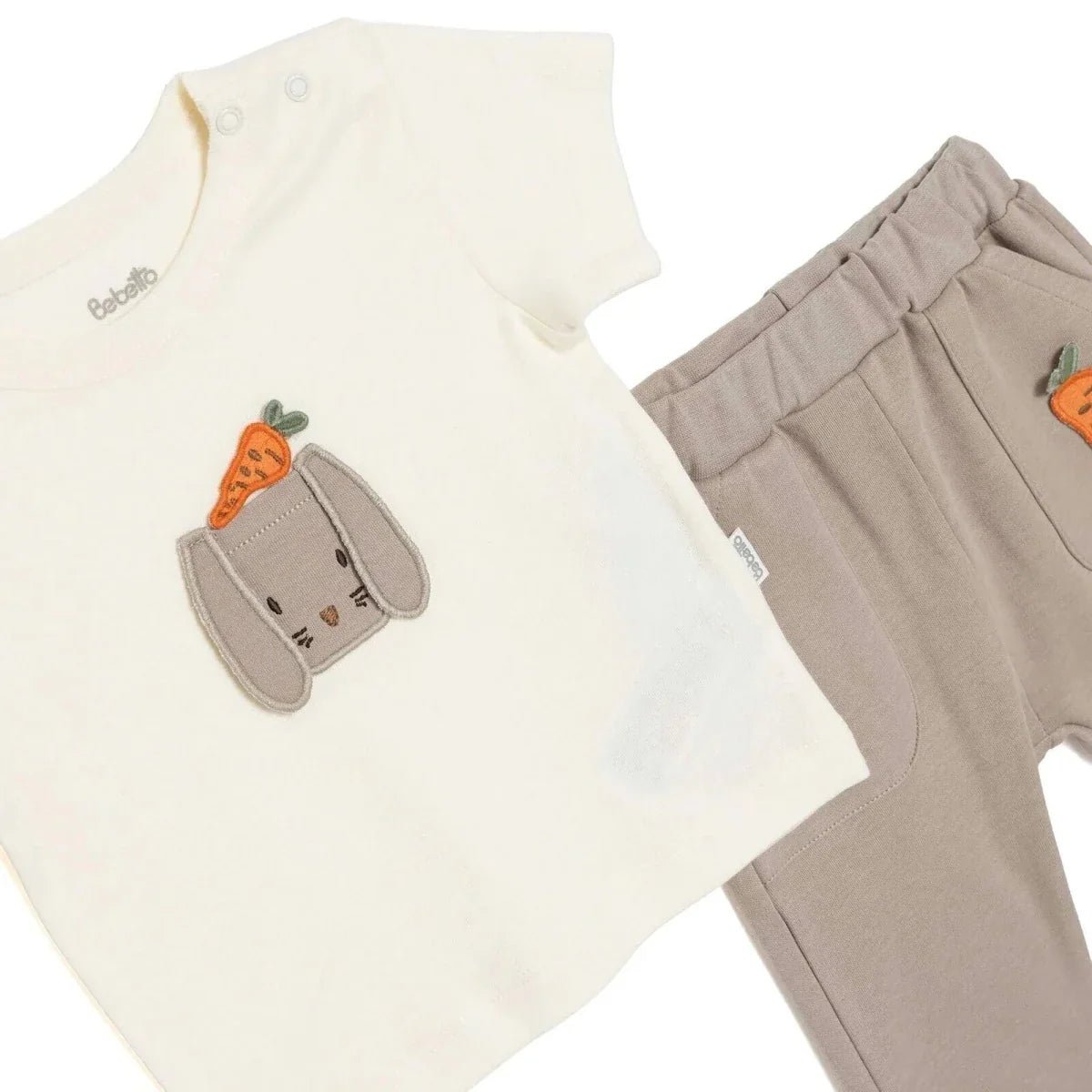 Bebetto Boys T-shirt & Footless Bottom Set Animal Print Baby Carrot Crew Neck Full Length Short Slee - Brown | Luxury Home Accessories | Heulog Glow