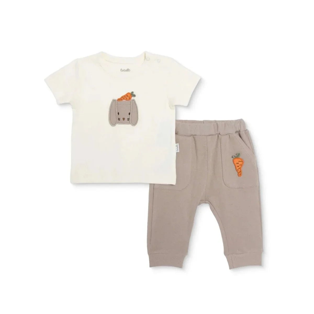 Bebetto Boys T-shirt & Footless Bottom Set Animal Print Baby Carrot Crew Neck Full Length Short Slee - Brown | Luxury Home Accessories | Heulog Glow