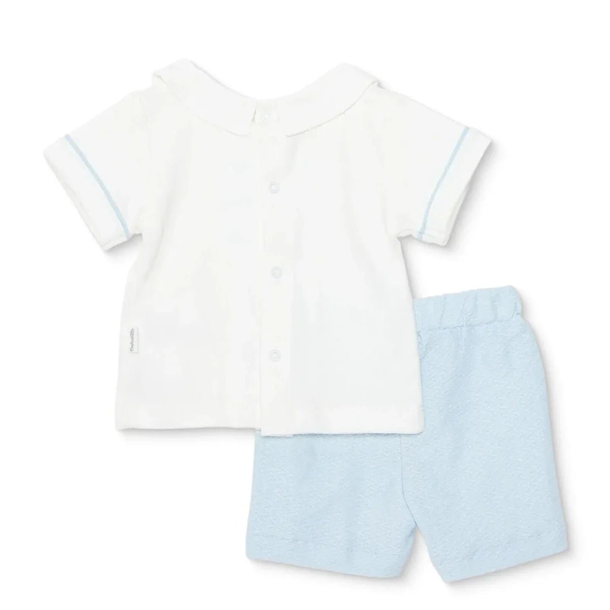 Bebetto Boys T-shirt & Shorts Set Snap Fastening Little Boss Shirt Collar Short Length Short Sleeve - Blue | Luxury Home Accessories | Heulog Glow