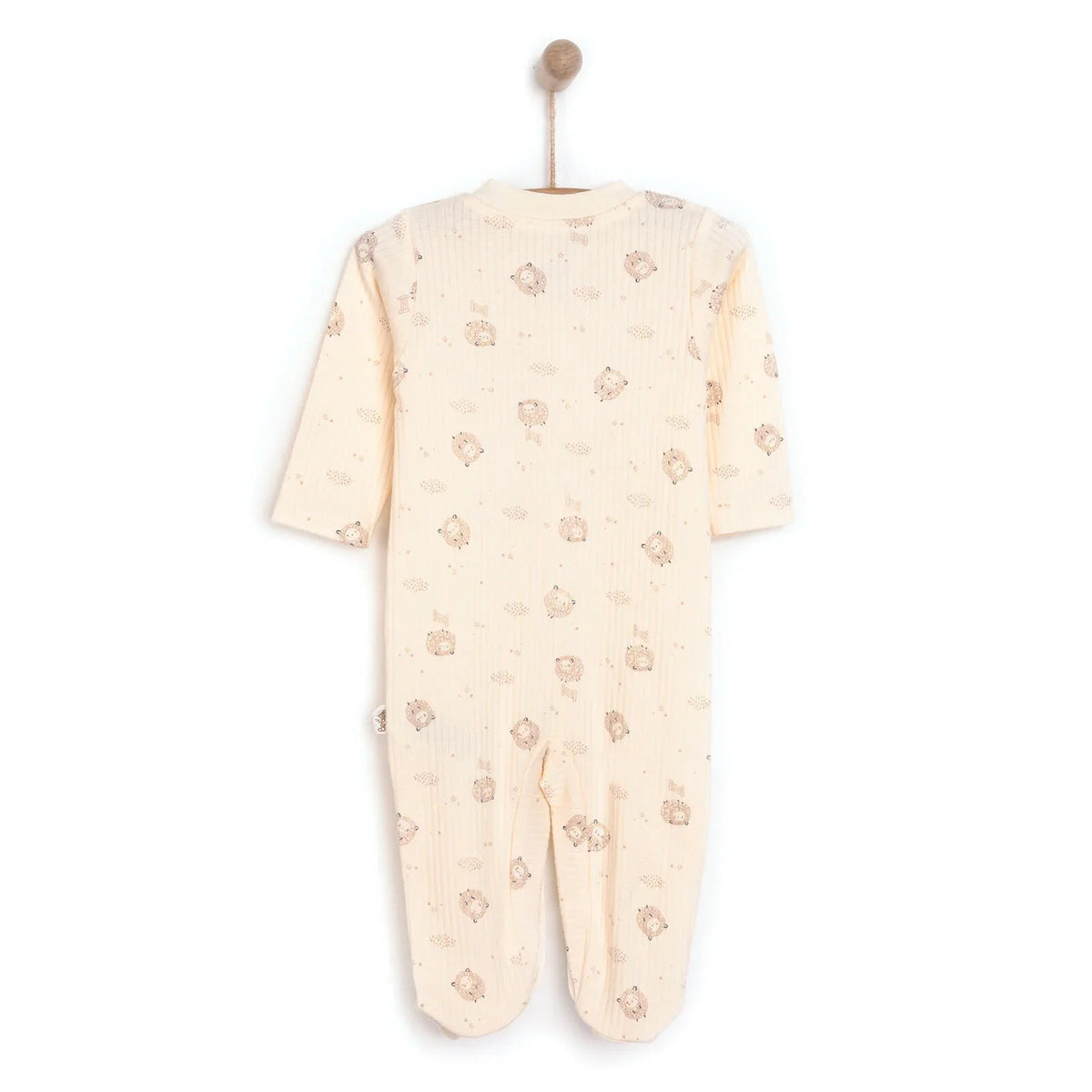 Bebetto Newborn Organic Little Lamp Footed Jumpsuit - Ecru | Luxury Home Accessories | Heulog Glow