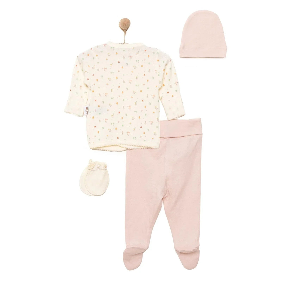 Bebetto Organic My Mushroom Girl 5 Piece Set - Light Rose | Luxury Home Accessories | Heulog Glow