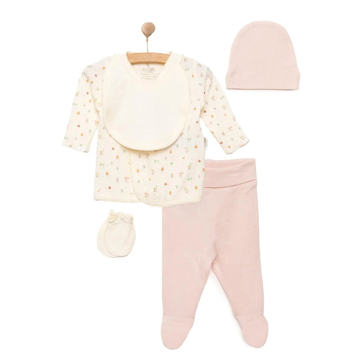 Bebetto Organic My Mushroom Girl 5 Piece Set - Light Rose | Luxury Home Accessories | Heulog Glow