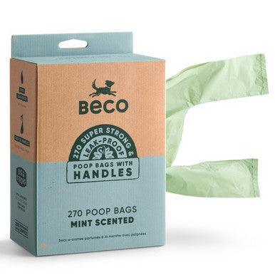 Beco Large Poop Bags with Handles Mint Scented x270 | Luxury Home Accessories | Heulog Glow