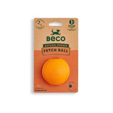 Beco Natural Rubber Fetch Ball Orange | Luxury Home Accessories | Heulog Glow
