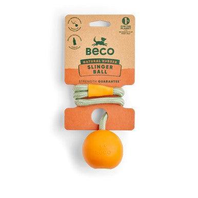 Beco Natural Rubber Slinger Toy for Fetch Orange | Luxury Home Accessories | Heulog Glow