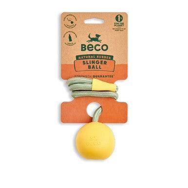 Beco Natural Rubber Slinger Toy for Fetch Yellow | Luxury Home Accessories | Heulog Glow