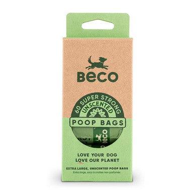 Beco Unscented Recycled Poop Bags x60 Pack | Luxury Home Accessories | Heulog Glow