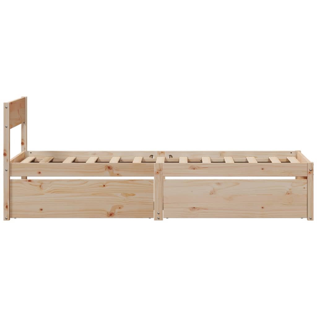 Bed Frame without Mattress 90x200 cm Solid Wood Pine | Luxury Home Accessories | Heulog Glow