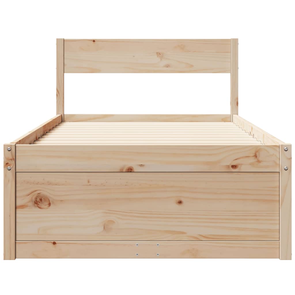 Bed Frame without Mattress 90x200 cm Solid Wood Pine | Luxury Home Accessories | Heulog Glow