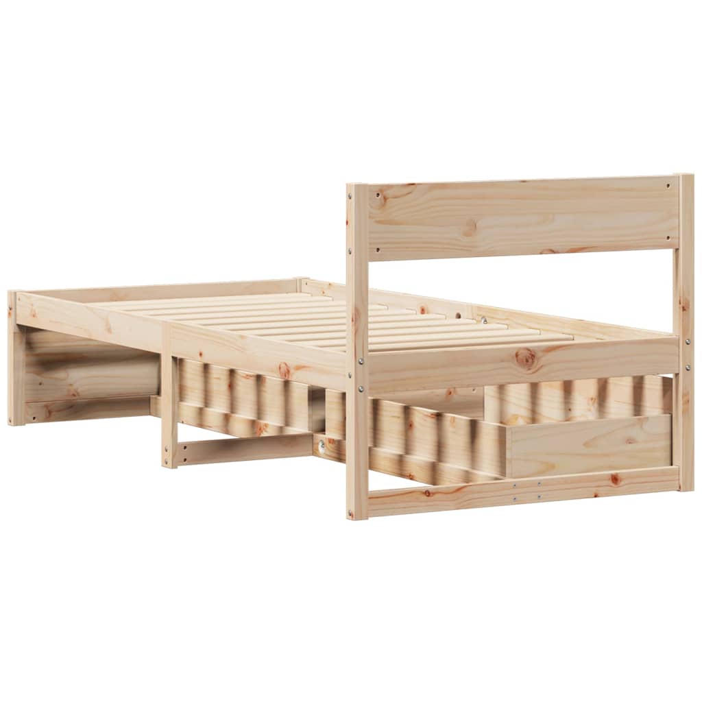 Bed Frame without Mattress 90x200 cm Solid Wood Pine | Luxury Home Accessories | Heulog Glow