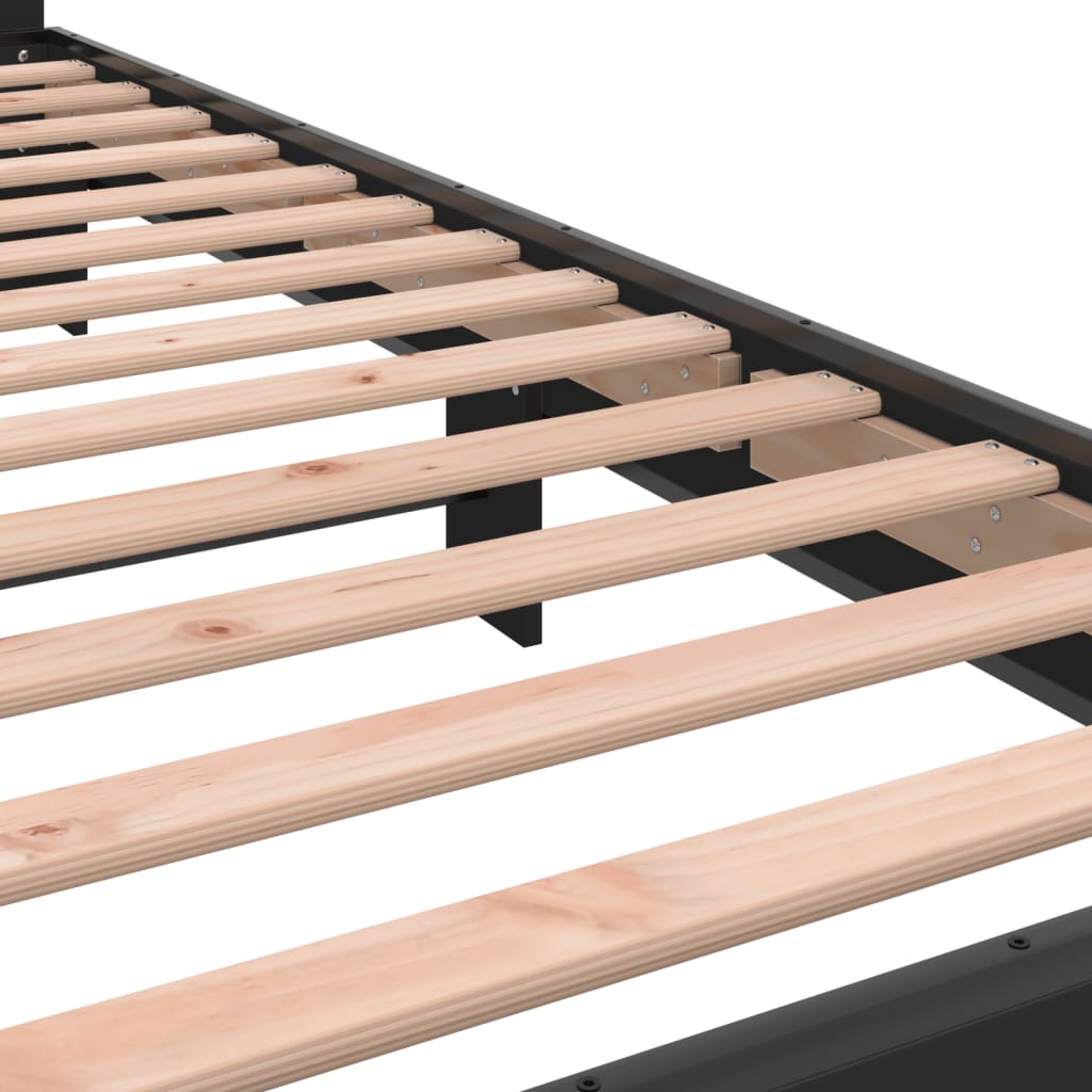 Bed Frame without Mattress Black 90x200 cm | Luxury Home Accessories | Heulog Glow