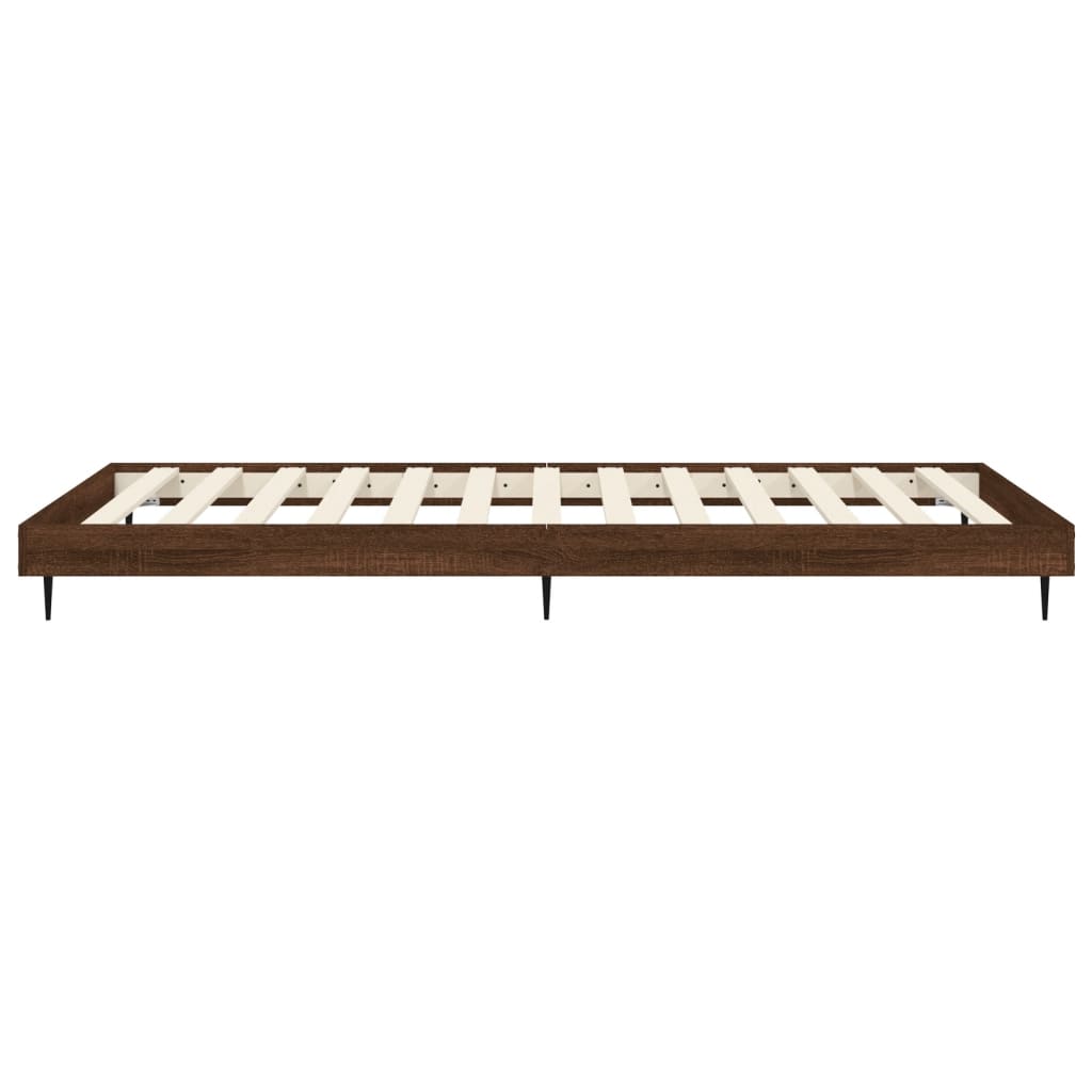 Bed Frame without Mattress Brown Oak 90x200 cm Engineered Wood | Luxury Home Accessories | Heulog Glow