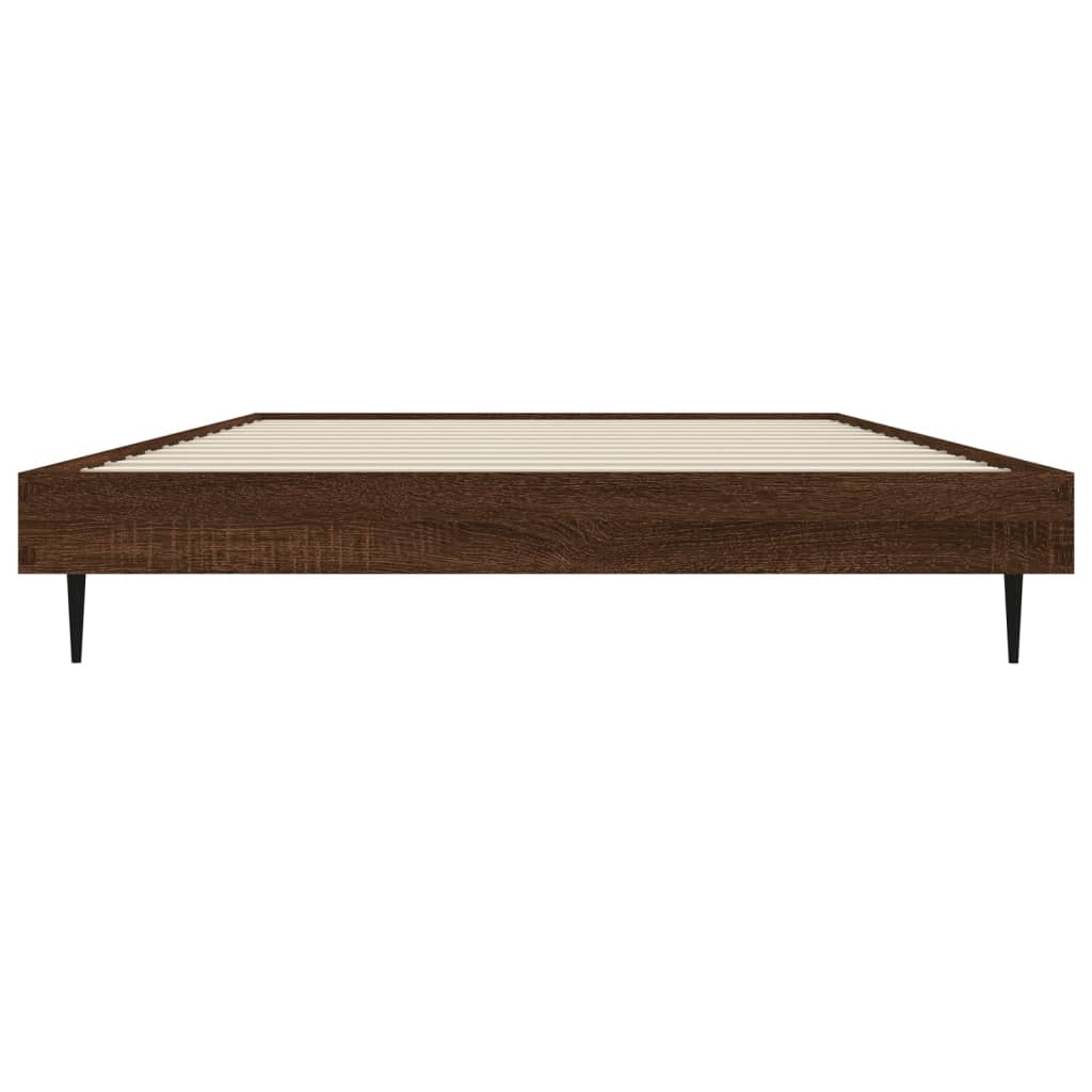 Bed Frame without Mattress Brown Oak 90x200 cm Engineered Wood | Luxury Home Accessories | Heulog Glow