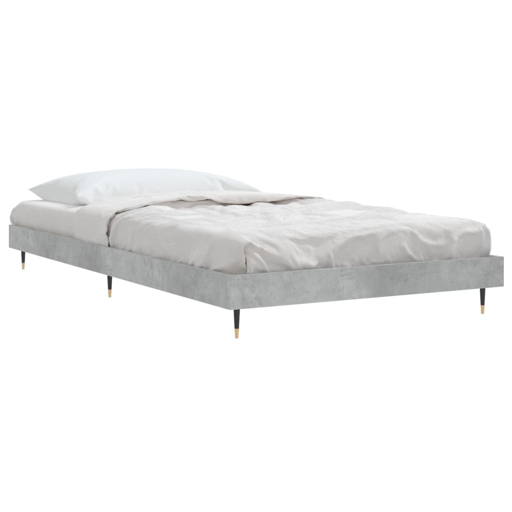 Bed Frame without Mattress Concrete Grey 100x200 cm | Luxury Home Accessories | Heulog Glow