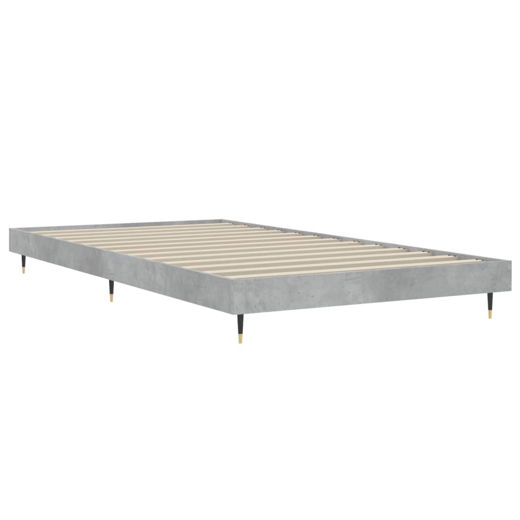 Bed Frame without Mattress Concrete Grey 100x200 cm | Luxury Home Accessories | Heulog Glow