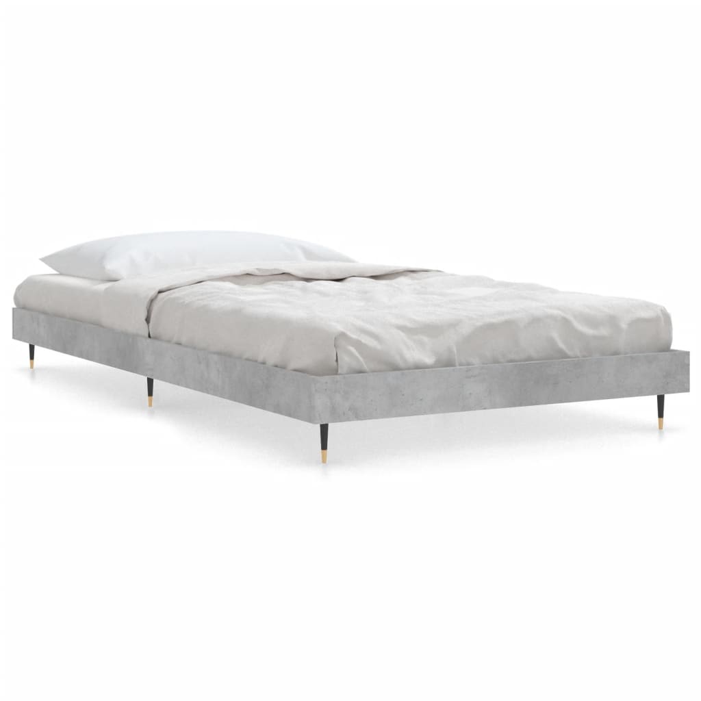 Bed Frame without Mattress Concrete Grey 100x200 cm | Luxury Home Accessories | Heulog Glow