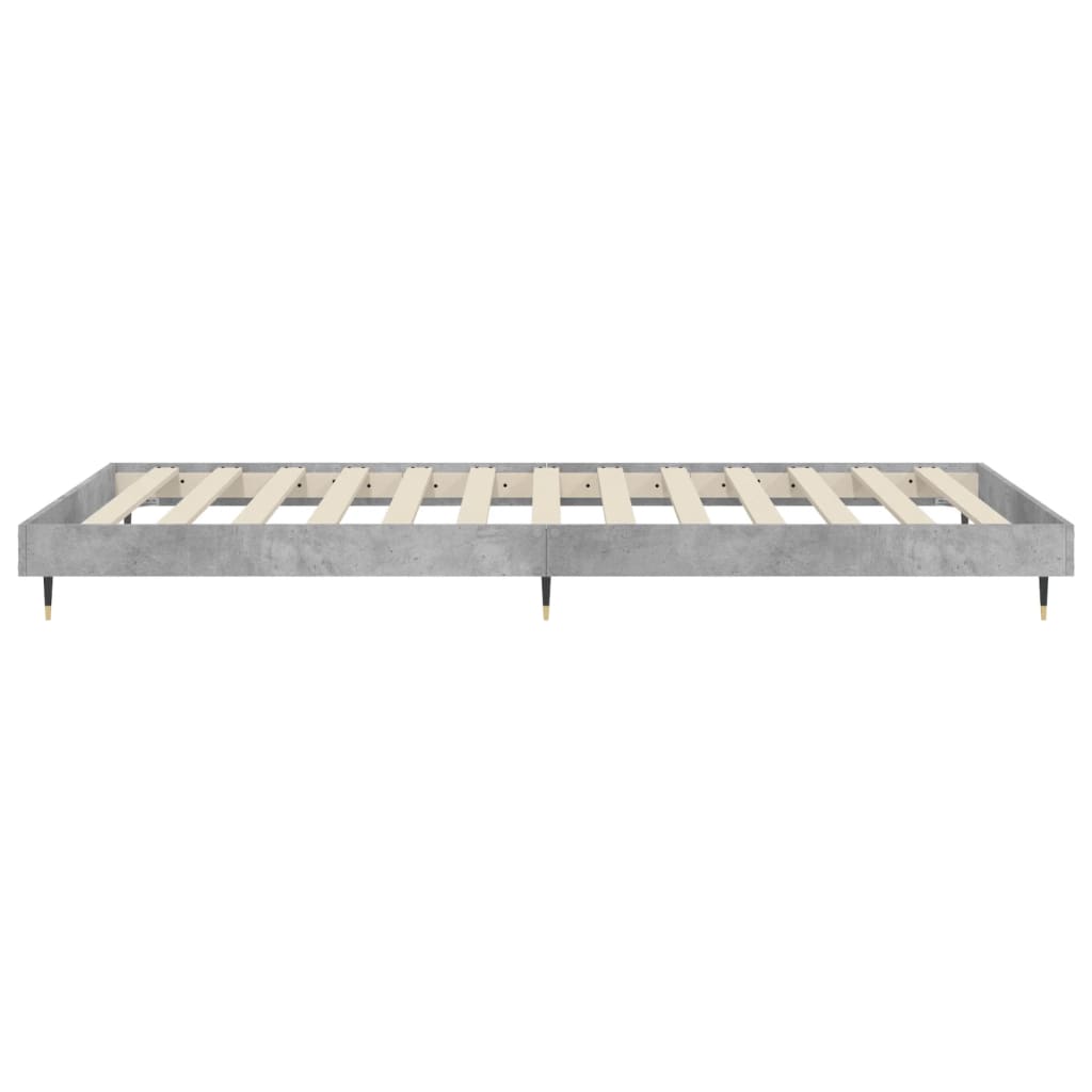 Bed Frame without Mattress Concrete Grey 100x200 cm | Luxury Home Accessories | Heulog Glow