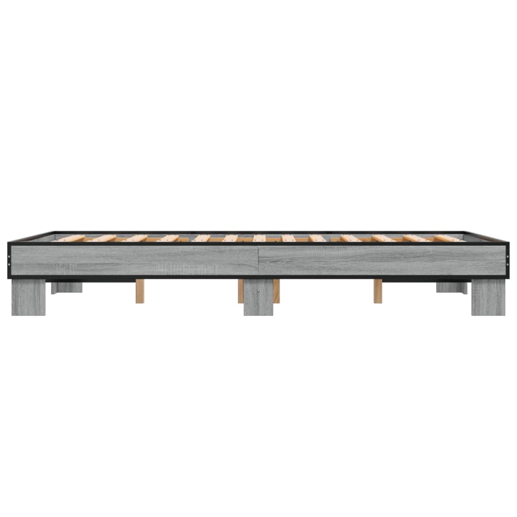 Bed Frame without Mattress Grey Sonoma 140x200 cm | Luxury Home Accessories | Heulog Glow