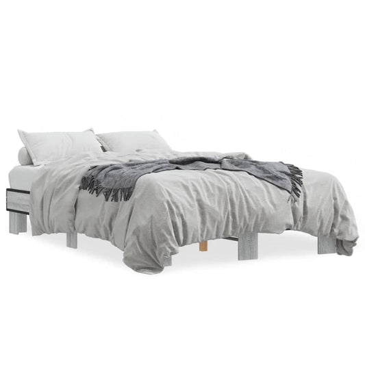 Bed Frame without Mattress Grey Sonoma 140x200 cm | Luxury Home Accessories | Heulog Glow