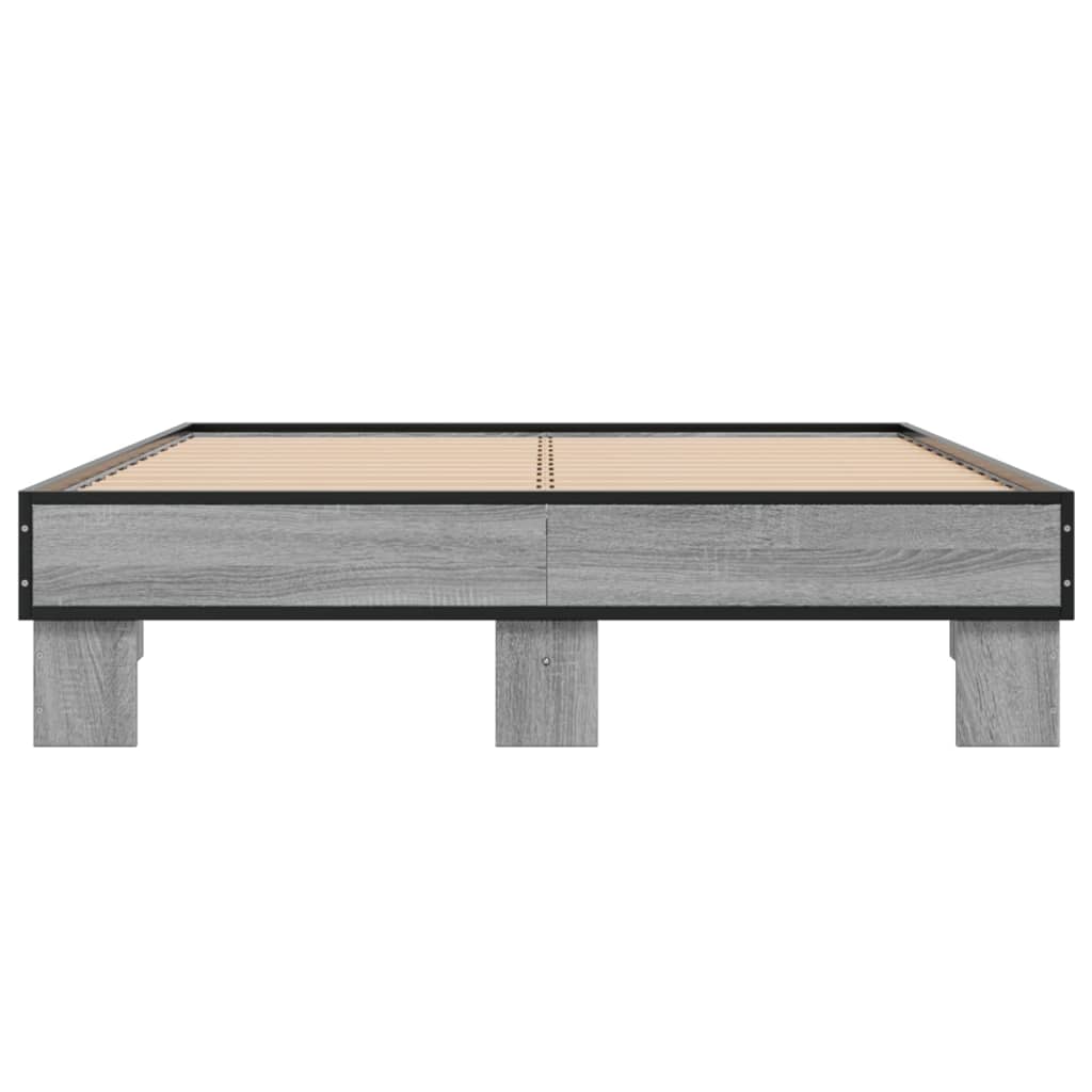 Bed Frame without Mattress Grey Sonoma 140x200 cm | Luxury Home Accessories | Heulog Glow