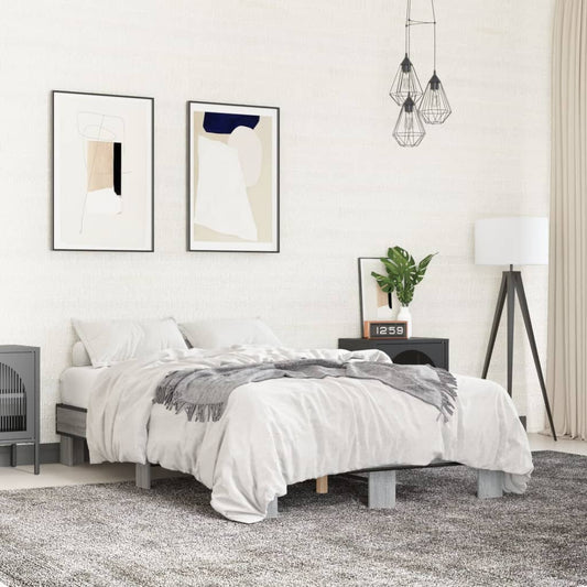 Bed Frame without Mattress Grey Sonoma 140x200 cm | Luxury Home Accessories | Heulog Glow